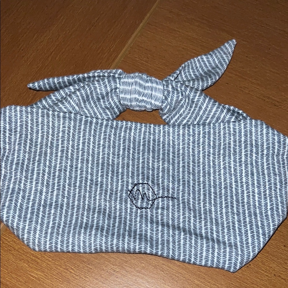 Maven Thread Gray Pattern Tie Adjustable Headband